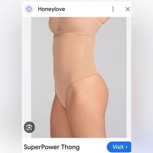 Honey love super power things shapewear detachable straps size xl